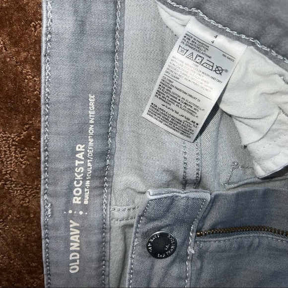 Old Navy Stone Grey Built-In Sculpt Rockstar Skinny Jean Sz 4 - Picture 5 of 5